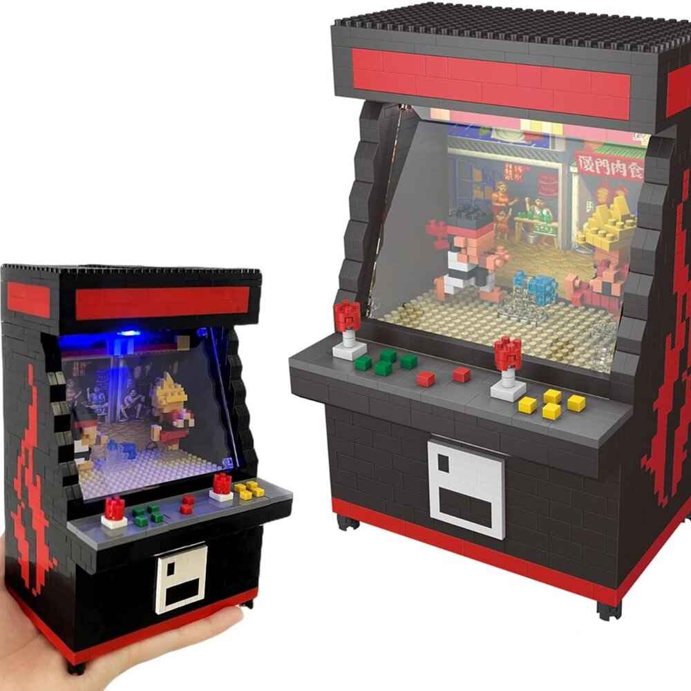VZIIM mini street fighter game building blocks w/ LED light up
